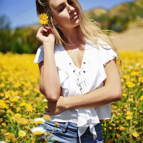 Show Me Your MuMu Tops - Show Me Your MuMu Treasure Lace Up Top